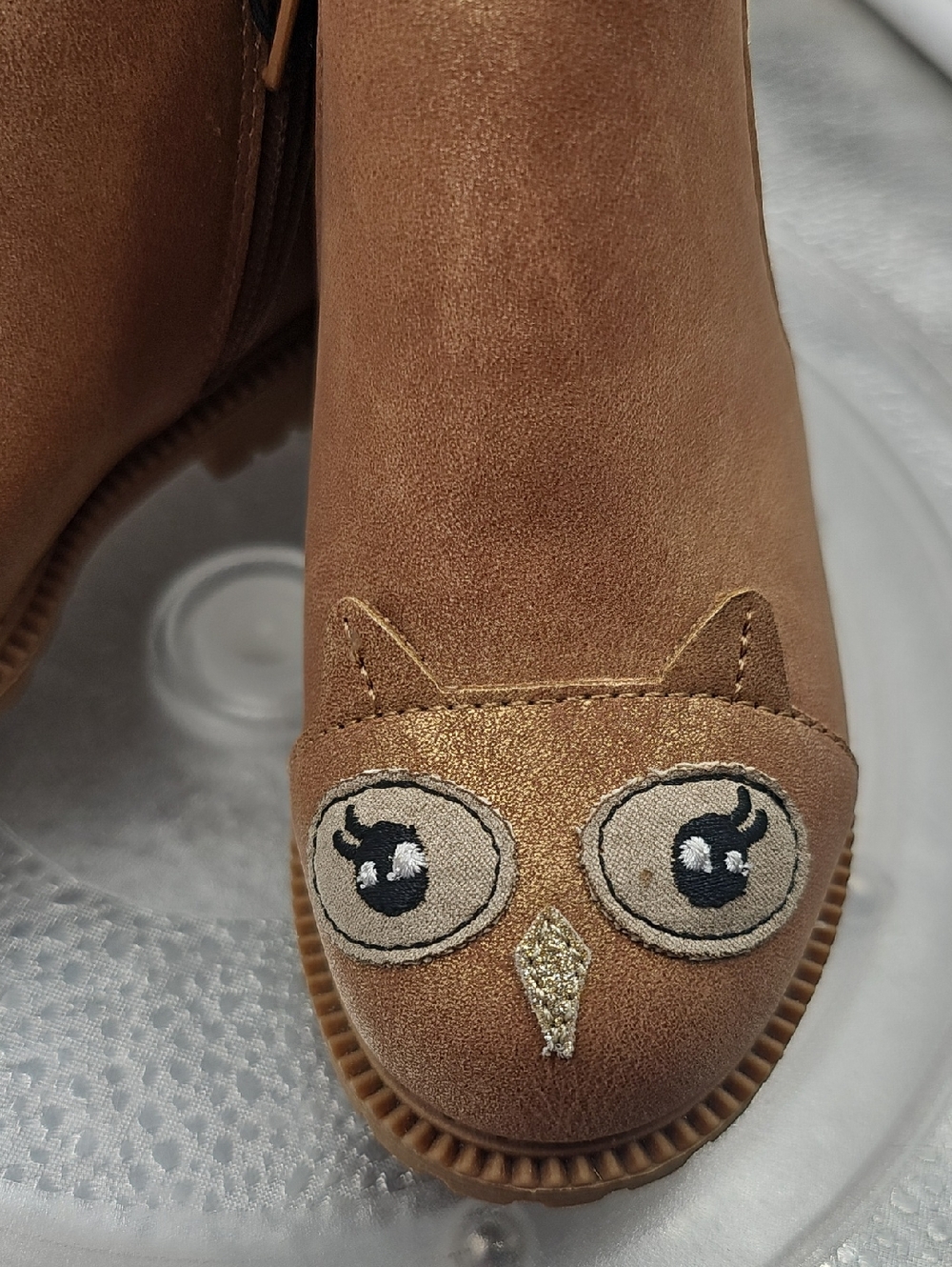 S Tan Wonder Nation Owl Designed Boots Size 7, NWT - Picture 3 of 8